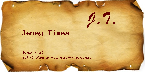 Jeney Tímea névjegykártya