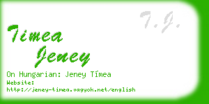 timea jeney business card